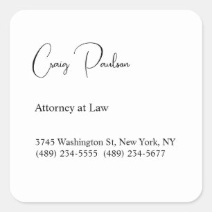 Trendy Attorney at Law Unique Special Quadratischer Aufkleber