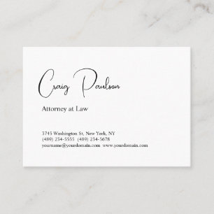 Trendy Attorney at Law Unique Special Visitenkarte