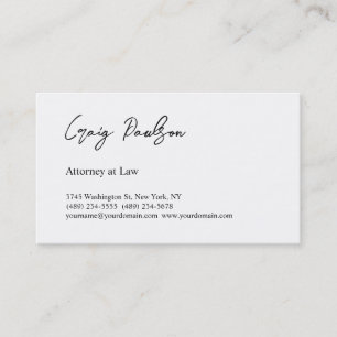Trendy Attorney at Law Unique Special Visitenkarte