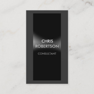 Trendy Attractive Black Gray Business Card Visitenkarte