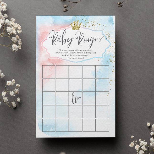 Trendy Baby Bingo | Gender Reveal Baby Shower Game (Von Creator hochgeladen)