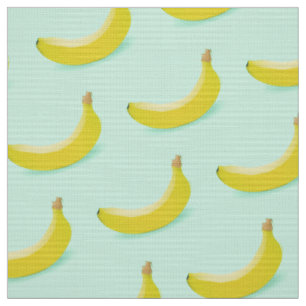 TRENDY BANANAS DESIGN PATTER IN GRÜNEM HINTERGRUN STOFF