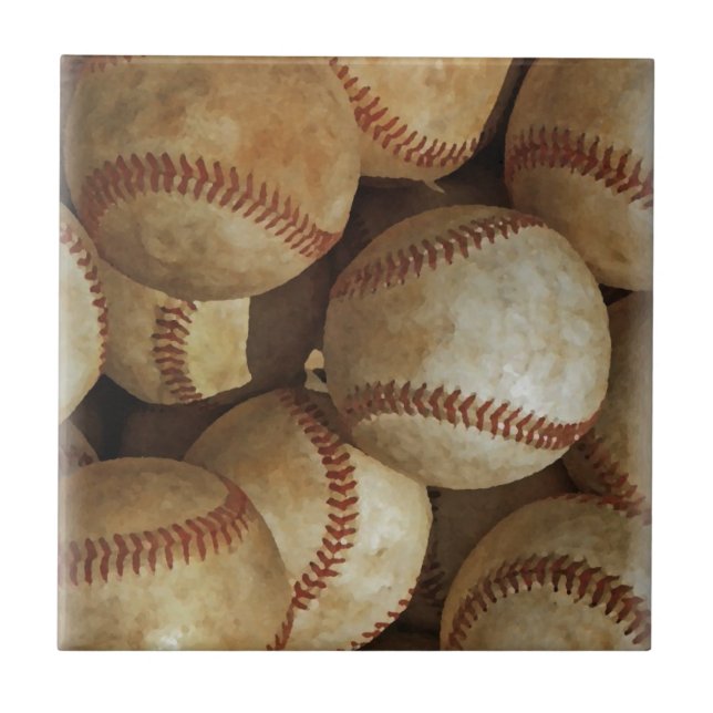 Trendy Baseball Artwork Fliese (Vorderseite)