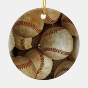 Trendy Baseball Artwork Keramikornament