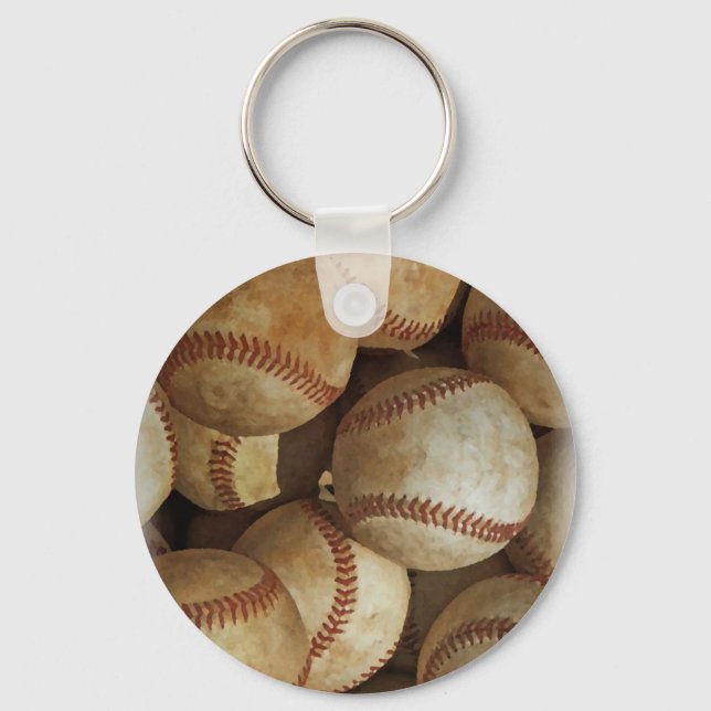 Trendy Baseball Artwork Schlüsselanhänger (Vorderseite)