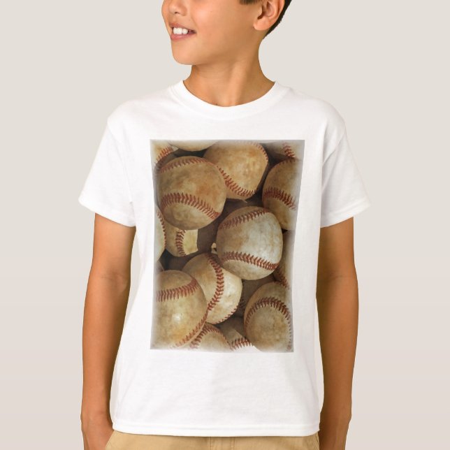 Trendy Baseball Artwork T-Shirt (Vorderseite)