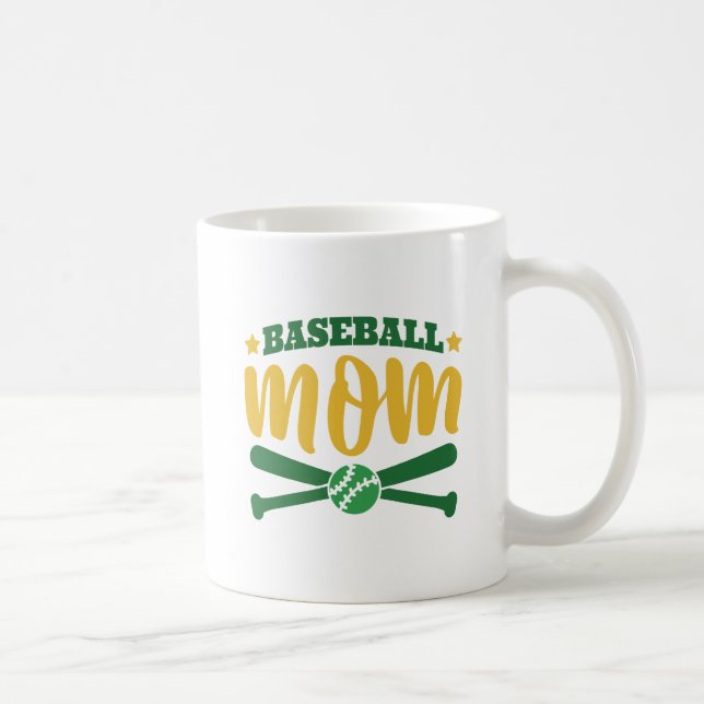 Trendy BASEBALL MAMA Graphics Personalisiert Gift Kaffeetasse (Rechts)