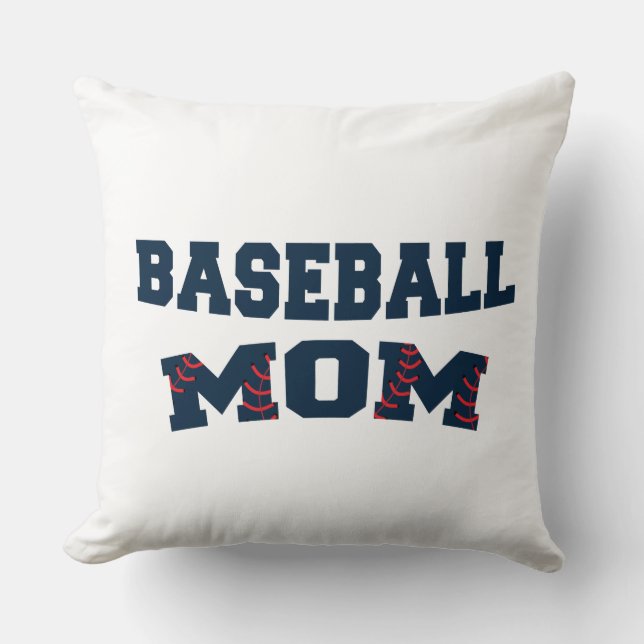 Trendy Baseball Mom Kissen (Vorderseite)