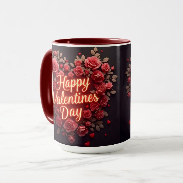 Trendy Beautiful Luxury Floral Love Collection Tasse (Vorderseite Links)
