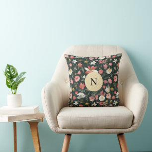 Trendy & Beautiful Wildblumen in Crimson & Sage Kissen