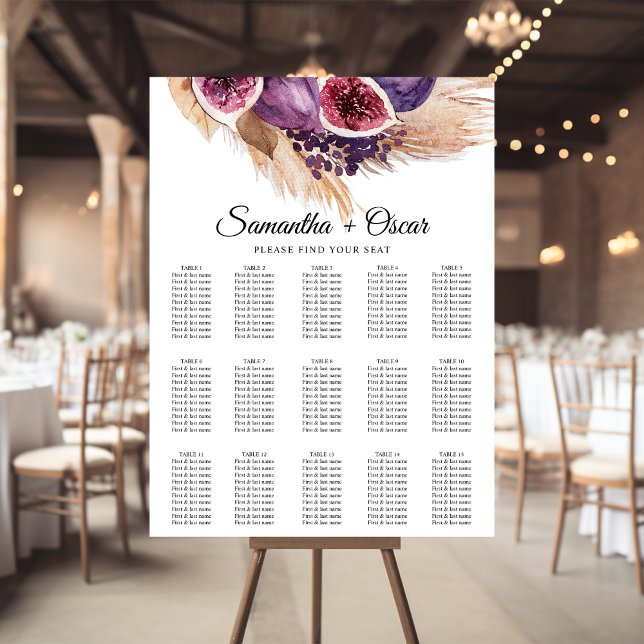 Trendy Beauty Lila Figs & Pampas Poster (Von Creator hochgeladen)