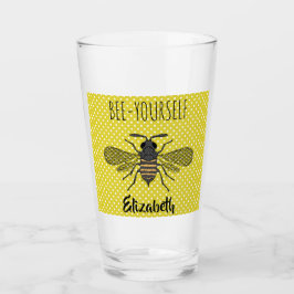 Trendy BEE YOURSELF Yellow Punkt DECOR Glas