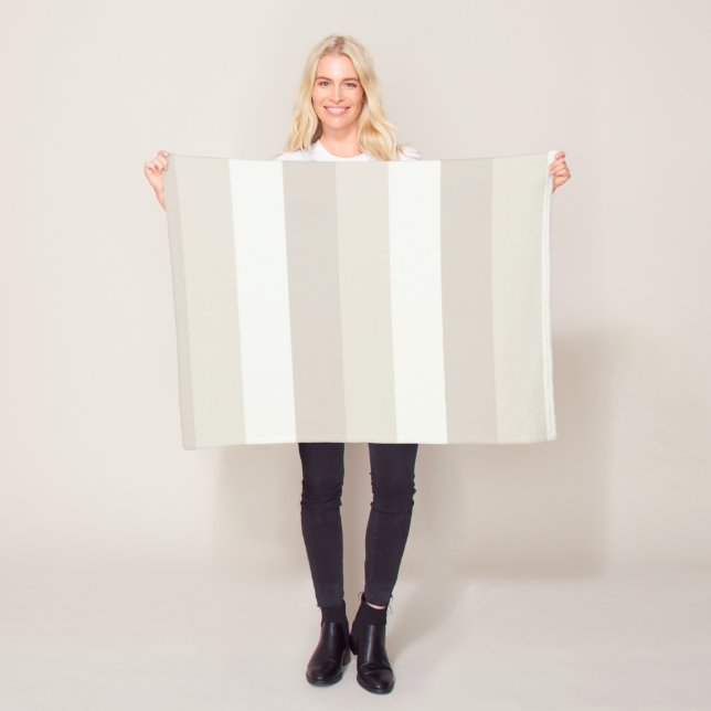 Trendy Beige Braun gestreiftes Dekorationsstil Fleecedecke (Beispiel)