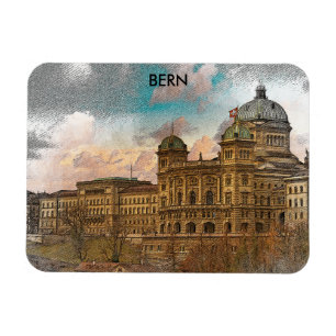 Trendy Bern Schweiz Europa Stadtansicht Magnet