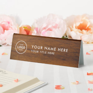 Trendy Beruflich Business Logo Desk Namplate Tischaufsteller