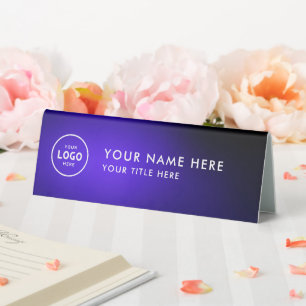 Trendy Beruflich Business Logo Desk Namplate Tischaufsteller
