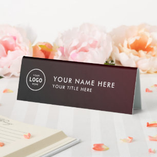 Trendy Beruflich Business Logo Desk Namplate Tischaufsteller