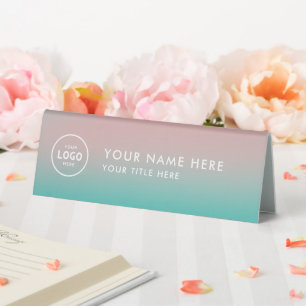 Trendy Beruflich Business Logo Desk Namplate Tischaufsteller
