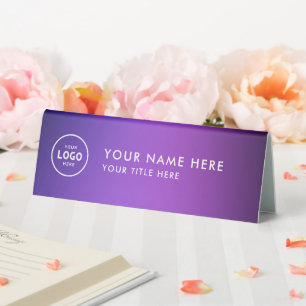 Trendy Beruflich Business Logo Desk Namplate Tischaufsteller