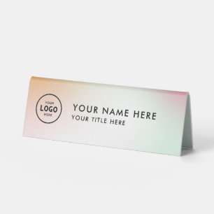 Trendy Beruflich Business Logo Desk Namplate Tischaufsteller