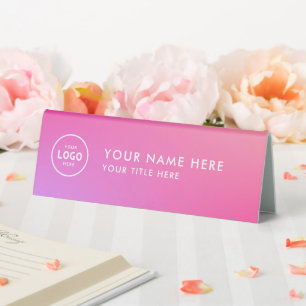 Trendy Beruflich Business Logo Desk Namplate Tischaufsteller