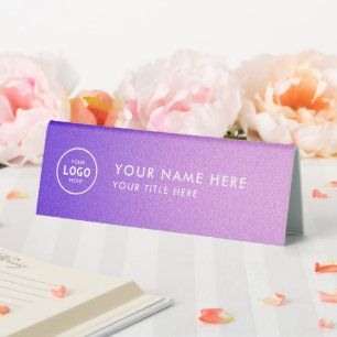 Trendy Beruflich Business Logo Desk Namplate Tischaufsteller