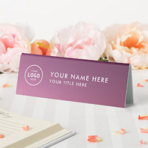 Trendy Beruflich Business Logo Desk Namplate Tischaufsteller
