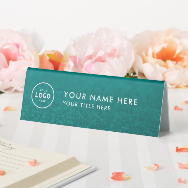 Trendy Beruflich Business Logo Desk Namplate Tischaufsteller (In Situ (Hochzeit))