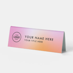 Trendy Beruflich Business Logo Desk Namplate Tischaufsteller