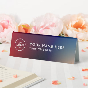 Trendy Beruflich Business Logo Desk Namplate Tischaufsteller