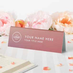 Trendy Beruflich Business Logo Desk Namplate Tischaufsteller