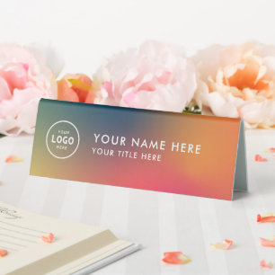 Trendy Beruflich Business Logo Desk Namplate Tischaufsteller
