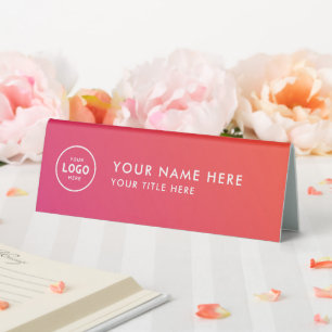 Trendy Beruflich Business Logo Desk Namplate Tischaufsteller