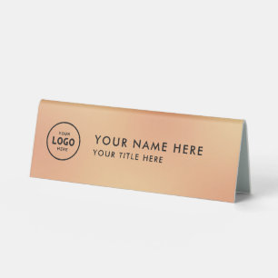 Trendy Beruflich Business Logo Desk Namplate Tischaufsteller
