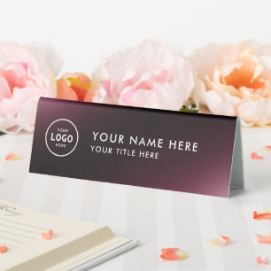 Trendy Beruflich Business Logo Desk Namplate Tischaufsteller