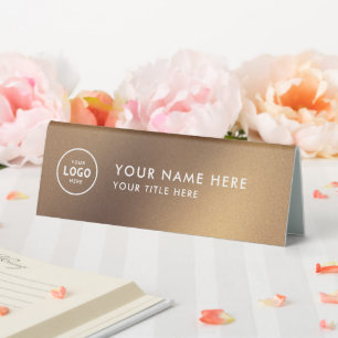 Trendy Beruflich Business Logo Desk Namplate Tischaufsteller