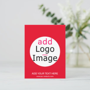Trendy beruflich chic vivivid red custom postkarte