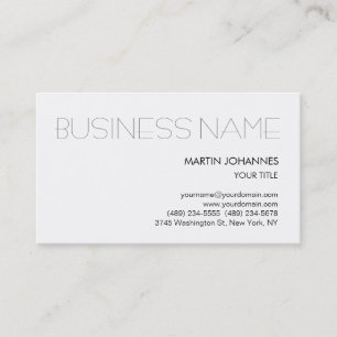 Trendy Beruflich Chic White Business Card Visitenkarte