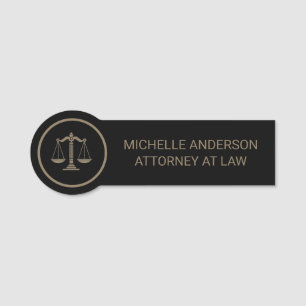 Trendy Beruflich Lawyer Attorney Namensschild