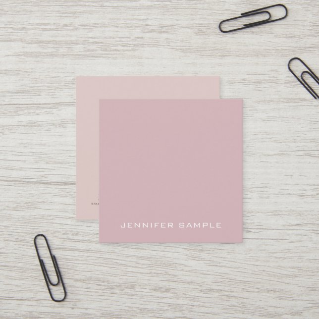 Trendy Beruflich Modern Premium Silk Luxus Quadratische Visitenkarte (Vorderseite/Rückseite Beispiel)