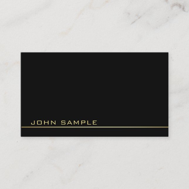 Trendy Beruflich Monogram, klassisch schwarz und g Visitenkarte (Vorderseite)