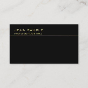 Trendy Beruflich Monogram, klassisch schwarz und g Visitenkarte
