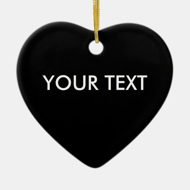 Trendy Berufliche Markenbezeichnung Black Heart Keramik Ornament (Vorne)