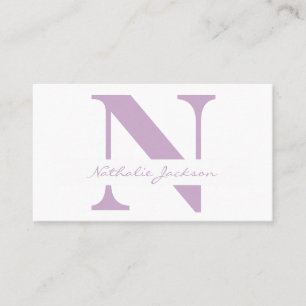 Trendy berufliche violette mit Monogramm Visitenkarte