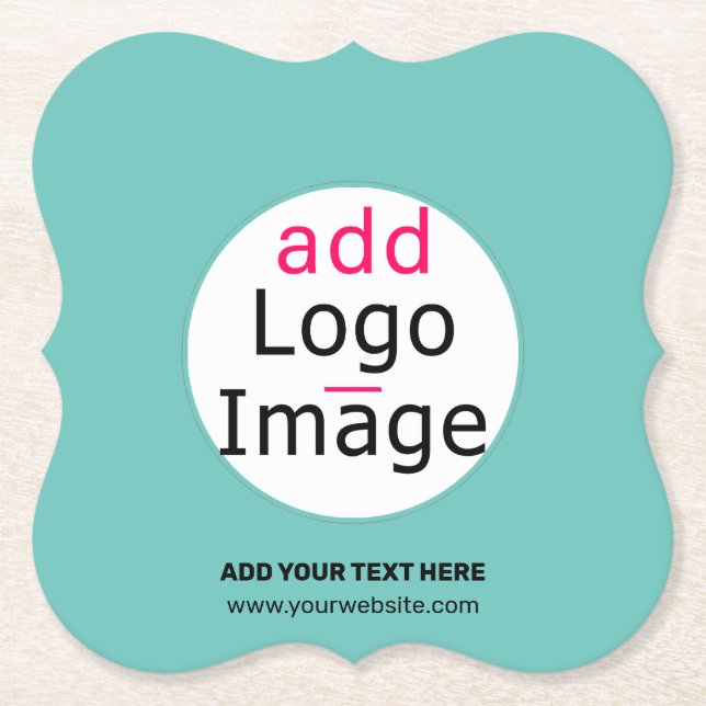 Trendy berufliches Logo, fein, fein grün Untersetzer (Vorderseite)