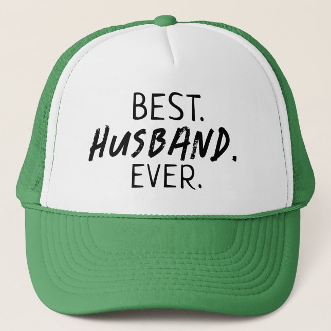 TRENDY BEST HUSBAND JE BLACK TYPOGRAPHY TRUCKERKAPPE (Vorderseite)