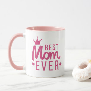 Trendy Best Mama je Pink Typografy Tasse