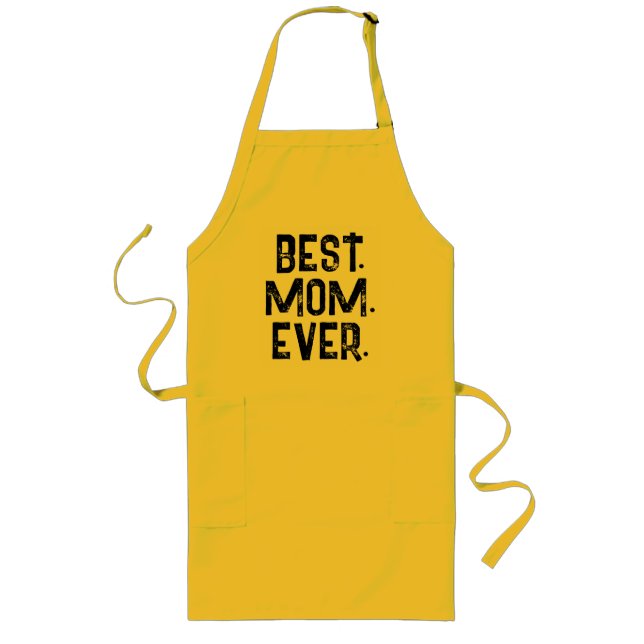 TRENDY BEST MAMA JE WEISSE TYPOGRAPHIE LANGE SCHÜRZE (Vorne)