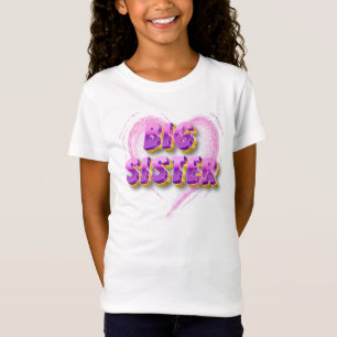 "Trendy Big Sister T - Shirt for Girls"