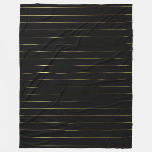 Trendy Black and Gold gestreift Elegantes Design Fleecedecke